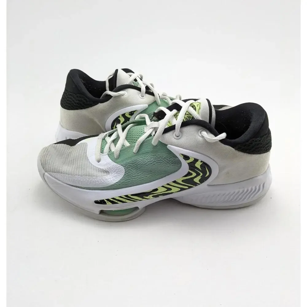 Mens Nike Zoom Freak 4 White Green Athletic Basketball Shoes‎ DJ6149-100 Size 9